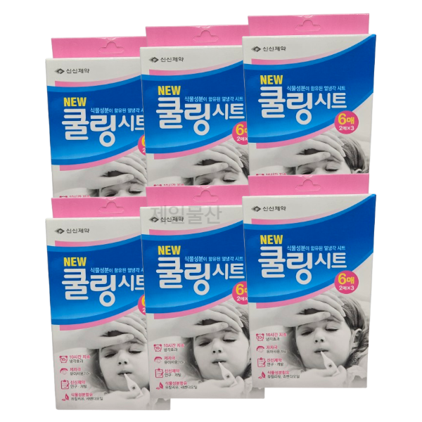 신신제약 쿨링시트 파스 패드 6매입 6개