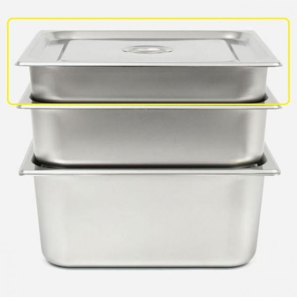 단체급식 식재료 보관 스텐 타공 밧드 2/3 Size 2호 (뚜껑포함)
