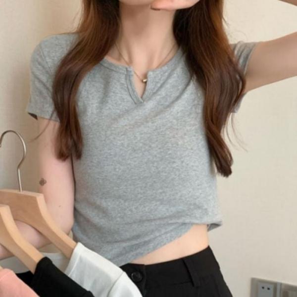 에픽걸 미니 여름 파자마 반팔 티셔츠 브이 원피스