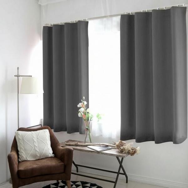 작은창 방한 암막커튼 핀형 햇빛가리개 사생활보호 방풍 커텐 135x170