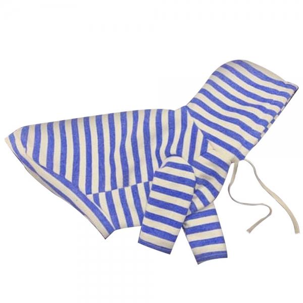펫 강아지옷 네츄럴 루즈 후드 티셔츠 (블루) (XL)