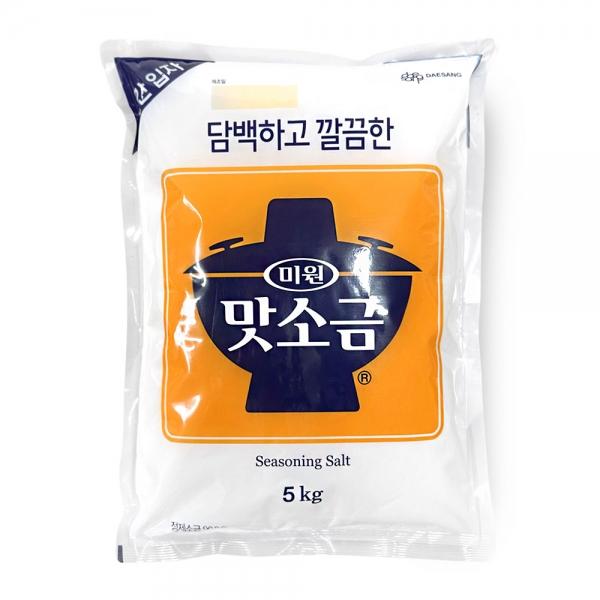 대상 담백하고 깔끔한 미원 맛소금 5kg 대용량 업소용