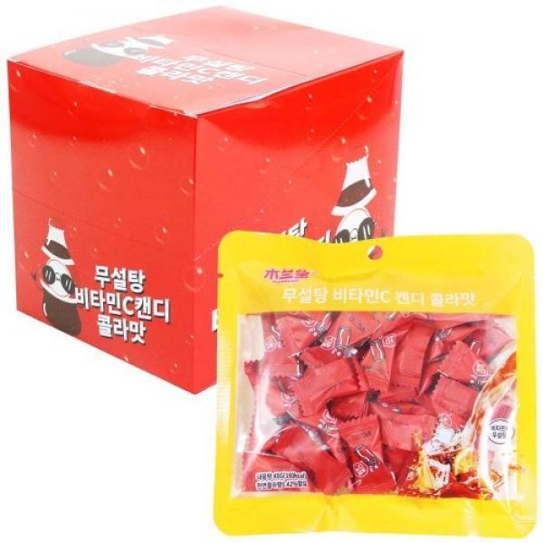 식품 무설탕비타민C캔디 40gX10개입 -콜라맛 랜덤발송