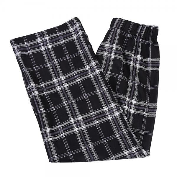 여름 체크 밴딩 팬츠 외출 일상 여성 여자 커플 편한 긴 바지