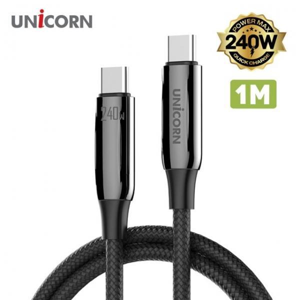 유니콘 1M C to C타입 초고속 충전케이블 PLC-1M240W