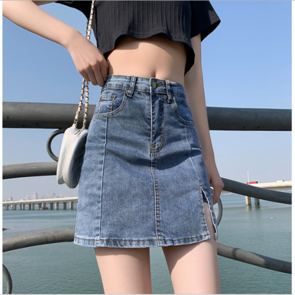 청치마 미니스커트 속바지 데님스커트 트임 치마