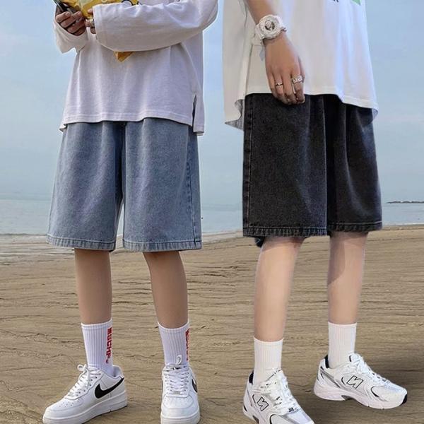 트렌디 버뮤다 데님 밴딩팬츠 3color   버뮤다팬츠 5부바지 데님바지