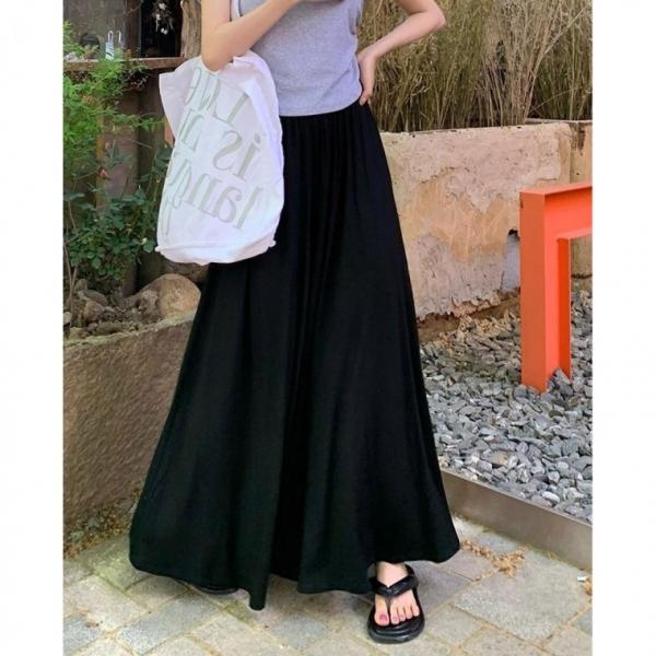 얇고시원한롱치마바지 롱스커트 와이드팬츠 치마 바지