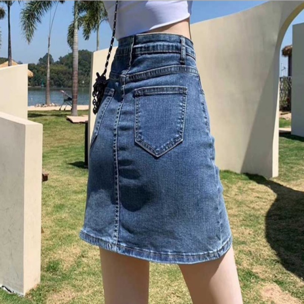 청 데님치마 여름 바캉스룩 휴가 미니데님 숏스커트 청치마