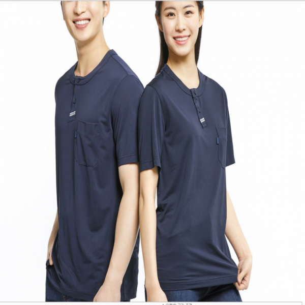여름작업복 쿨라운드 티셔츠 반팔티 단체복 현장근무복 직원근무복