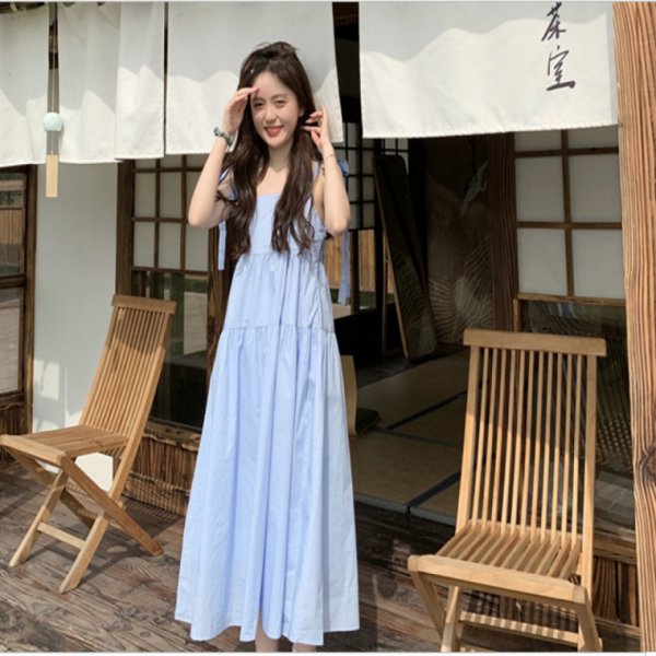 민소매 나시원피스 캐쥬얼 휴양지 휴가 비치 홈웨어 여름원피스