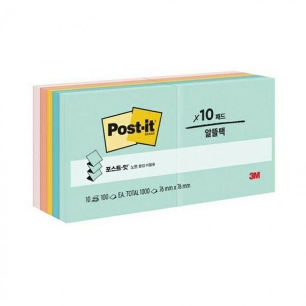 3M  메모지 팝업 컬렉션팩 KR-330-10 비치사이드카페 1000장 10패드