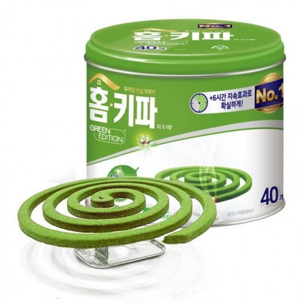 그린 홈키파 모기향 식물유래 허브 내츄럴 코일 40매 해충 허브향