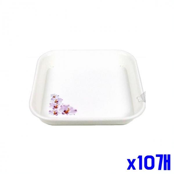 정사각 화분받침 20.5x20.5x3.1cm x10개 화분받침대