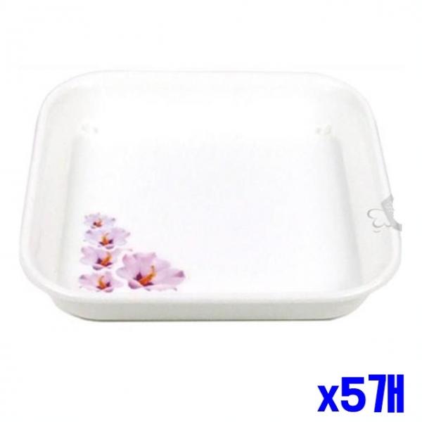 정사각 화분받침 16.2x16.2x2.7cm x5개 화분받침대