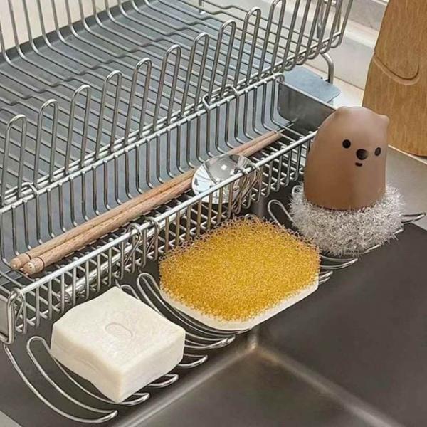 싱크대용 걸이형 수세미 비누 거치대 1p 주방수납 싱크대걸이