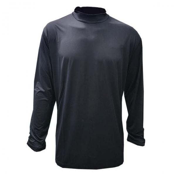 WL 후77검정색 남성 빅사이즈 얇은 반폴라 긴팔티 이너웨어