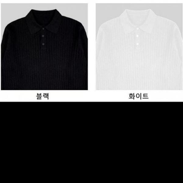 WL 터치감 카라 단추티 신축성이 우수한 부드러운 데일리용 데님 슬랙스 하의와 매치하기 편한