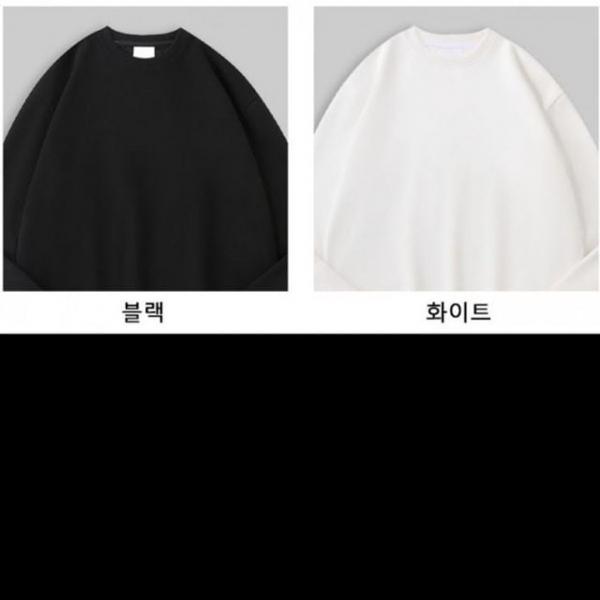 WL 디자인 스탠다드핏 맨투맨 무지 라운드넥 깔끔한 누구나 편안하게 착용할수 있는 맨투맨