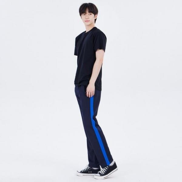 WL 국내생산 굵은 한줄 네이비 블루라인 츄리닝 교복몰