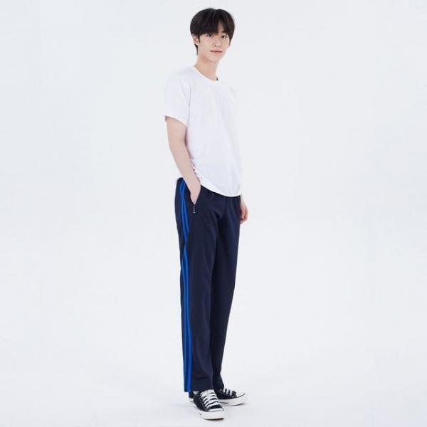 WL 국내생산 두줄 네이비 블루라인 츄리닝 교복몰