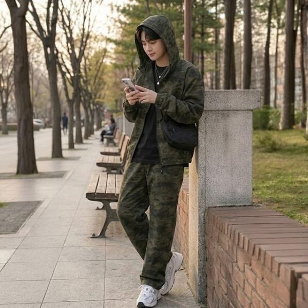 WL ACC 2003M 남자 아웃도어 밀리터리 카모 전술 후드 집업