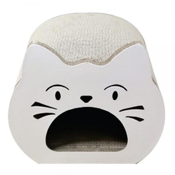 테비 고양이 스크래쳐 고양이얼굴 (크림)