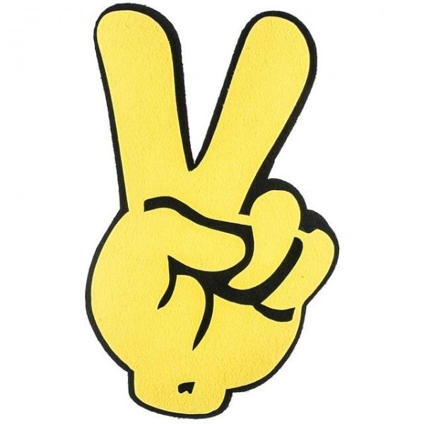 응원 브이 손가락장갑 대형33cm 옐로우 체육대회 행사