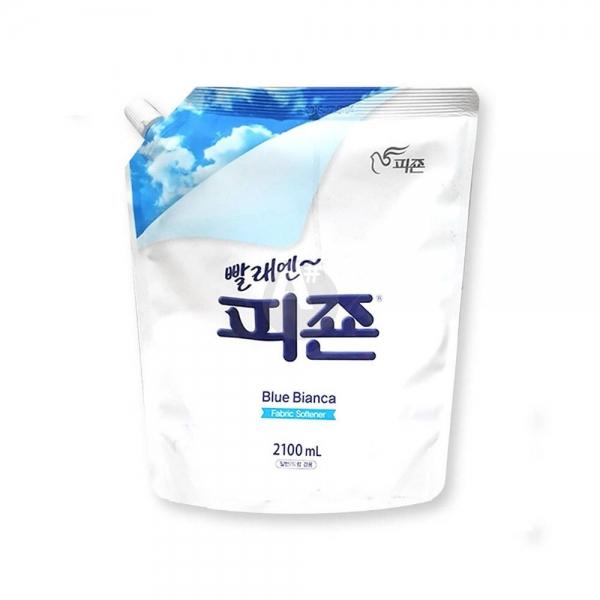 피죤 리필용 섬유유연제 블루비앙카 2L 향기좋은유연제 수건냄새 빨래냄새 땀냄새제거 헹굼용