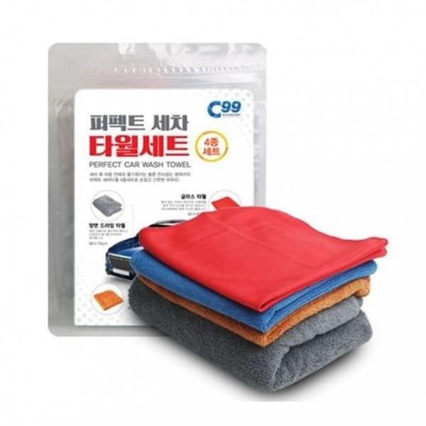 퍼펙트 세차 타월 걸레 드라잉 버핑 세차 타올 4종