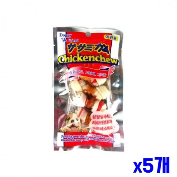 고단백 저지방 애견 간식 치킨 5P x5개 애견간식
