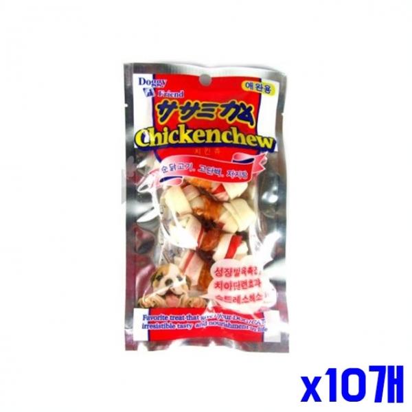 고단백 저지방 애견 간식 치킨 5P x10개 반려견간식