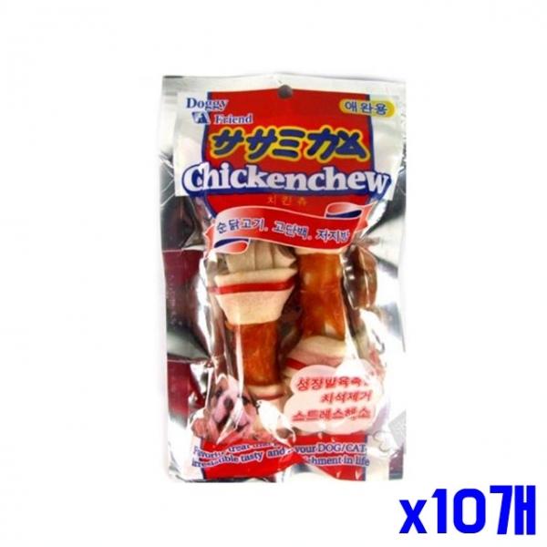 고단백 저지방 애견 간식 치킨 2P x10개 애견간식