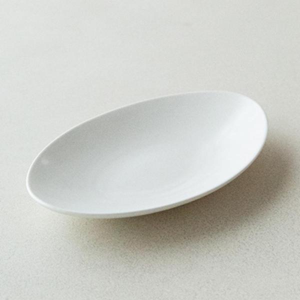 이천도자기 효백자 접이 타원접시 대 26.5cm 식기 그릇 플레이트 대접시