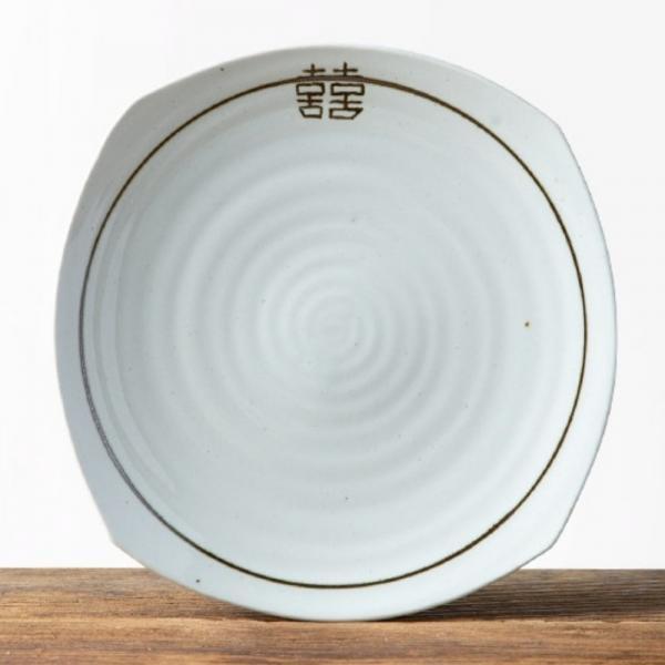 이천도자기 희고백자 사각부페 접시 5호 33.7cm 그릇