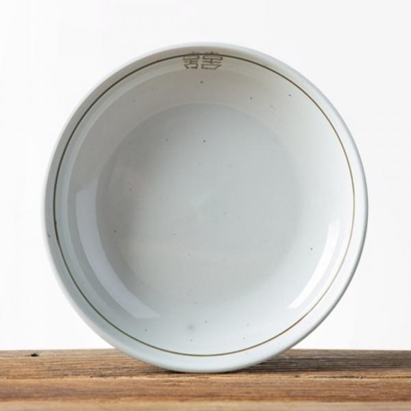 이천도자기 희고백자 수육접시 중 20.8cm 그릇 식기