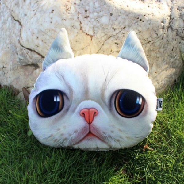 X-DOLLS 차량용 목쿠션 베개 XD111T화이트냥이