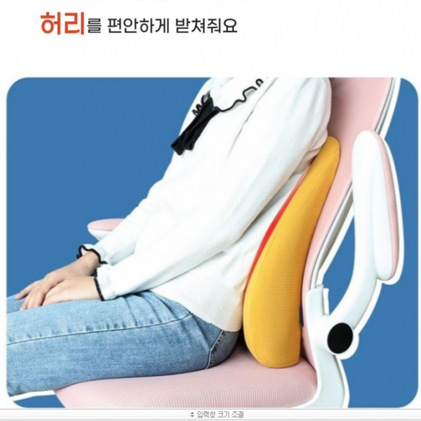 등받이쿠션 사무실 책상 의자 편안한 허리 사계절 등받이 쿠션