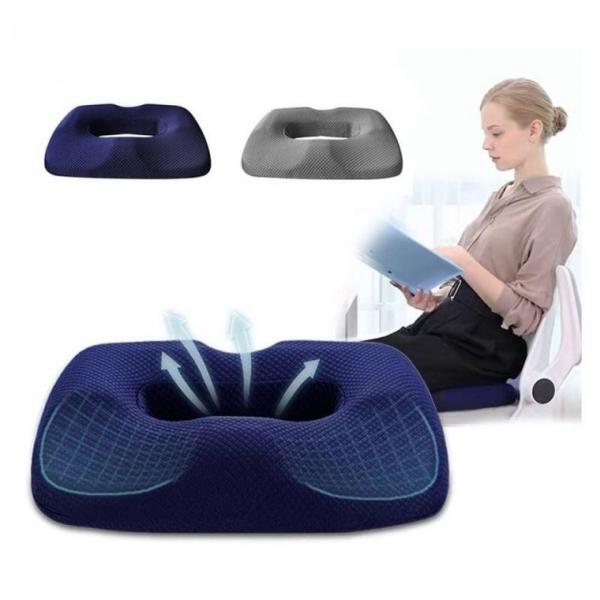 3D 꼬리뼈 방석 사무실 허리 보호 자동차 쿠션 메모리품 고리뼈 메모리폼 의자 엉덩이