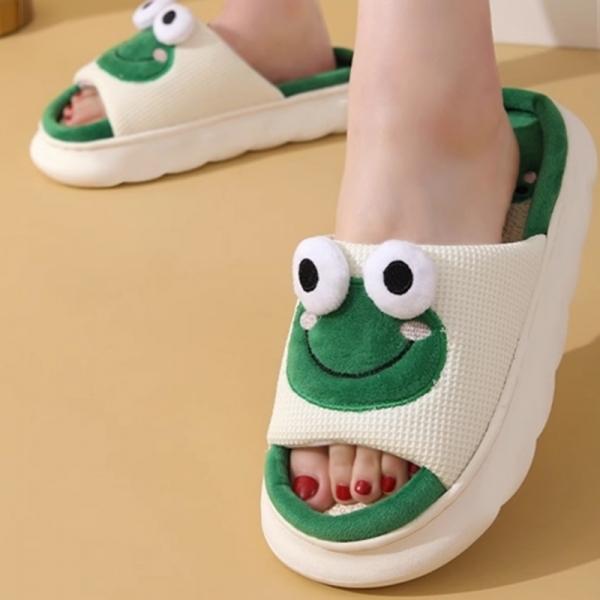 개구리모양 논슬립 층간소음방지 두꺼운 쿠션 실내화