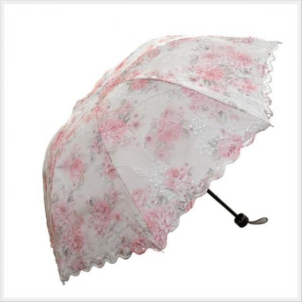 WL 고급 할매니얼 꽃무늬 플라워 잔꽃무늬 암막 양산