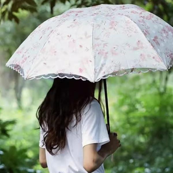 WL 초경량 uv차단 여성 데일리 패션 예쁜 양산 플라워