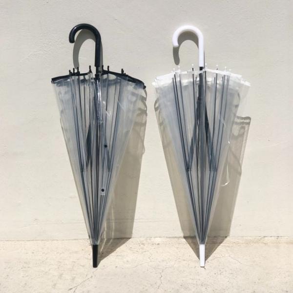 WL 튼튼한 투명 비닐 우산 고급 자동 장우산 골프 장마