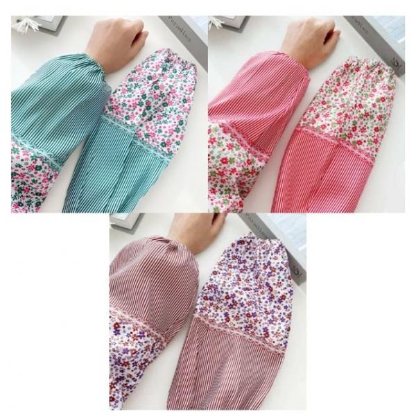 WL (별별창고)G 꽃무늬 여성 팔토시 작업용 손목 여자