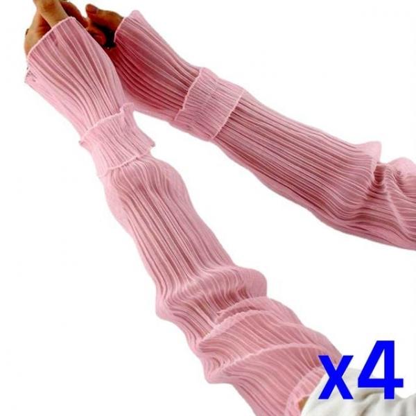 WL 패션 포인트 컬러 레이스 슬리브 x4개 학생용팔토시