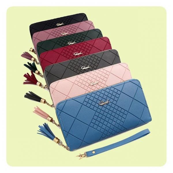 WL 데일리 대용량 수납 지퍼 현금 지폐 동전수납 지갑