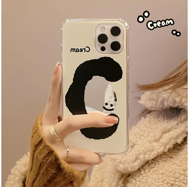 글리밍유 아이폰미러케이스 귀여운아이폰케이스 아이폰거울케이스 아이폰귀여운케이스 크림 미러