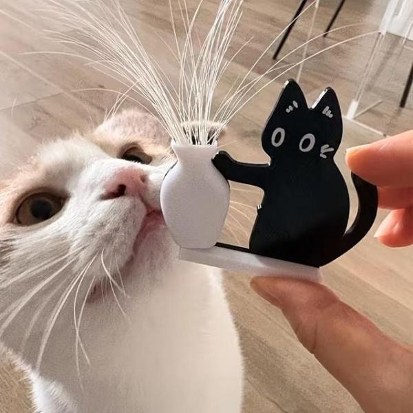 WL 고양이 수염 보관 수집 화분 행운의 수염 소장 꽂이 통 수납함 보관함 거치대 자석형