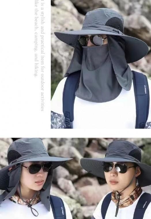 [사러왕]그늘막 사파리 모자 햇빛차단 벙거지모자 챙넓은 등산모자 여름 작업모자 캠핑 여행 버킷햇