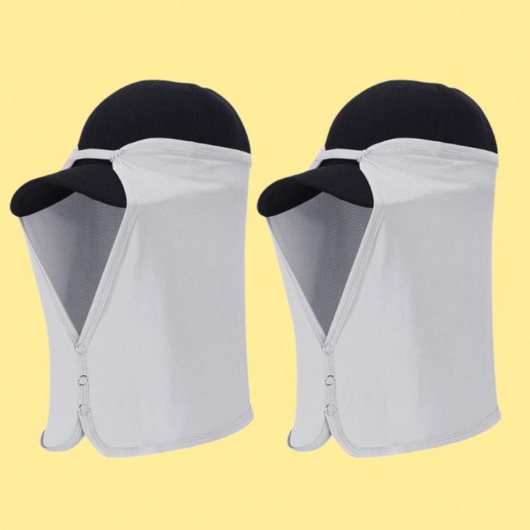 실버그레이 썬 햇빛 캡 부착 2P 모자 가리개 모자햇빛가